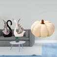 thumbnail image 2 of CarpNettore Elegant Swan Pumpkin Ceramic Plush Figurines Decorative Sculpture for Sofa Bed Shelf Anniversary and Halloween Room Ornament Collection, 2 of 8