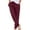 Wine#petite womens linen pants, variant on aohooy Baggy Linen Pants Women Dressy Casual Elastic Waist Harem Pant Plain Loose Fit Tapered Trousers with Pockets Wine,XL
