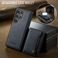 thumbnail image 2 of AutSpace Funda para Samsung Galaxy S25 Ultra 5G, Bloqueo RFID, Cuero PU, Compatible con MagSafe, Billetera Desmontable 2 en 1 con Tarjetero, Soporte, Cubierta Protectora Magnética, Negro, 2 of 9