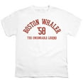 thumbnail image 2 of Boston Whaler Boston Collegiate Red Kids T Shirt for Youth Boys and Girls, White, Large, 2 of 4