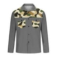 thumbnail image 6 of ZVNAΖH Mens Button Down Long Sleeve Shirt Camouflage Print Double Pockets Work Shirts for Outdoor Fishing Hiking, 6 of 7