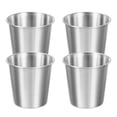 thumbnail image 1 of 4 Pcs 304 Stainless Steel Cups,6.76oz/200ml Water Glasses Cup Metal Tumbler Silver, 1 of 7