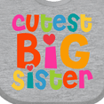 thumbnail image 4 of Inktastic Cutest Big Sister Girls Baby Bib, 4 of 4