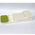 thumbnail image 2 of Bloc à Couteaux de Cuisine Double Design Support de Couteaux de Cuisine Séparation de Couteaux Support de Rangement (wihte), 2 of 5