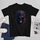 thumbnail image 5 of Skull Crossbones T-shirt Skull and Roses T-shirt Skull with glasses on T-shirt Gothic tees Unisex tees Artful, 5 of 5