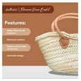 thumbnail image 3 of French Market Basket Bag, Extra Small (10x6) Handmade Moroccan Seagrass Basket Straw Bags For Summer, Market, Beach, Laundry, & Picnic Wicker Basket, 3 of 7