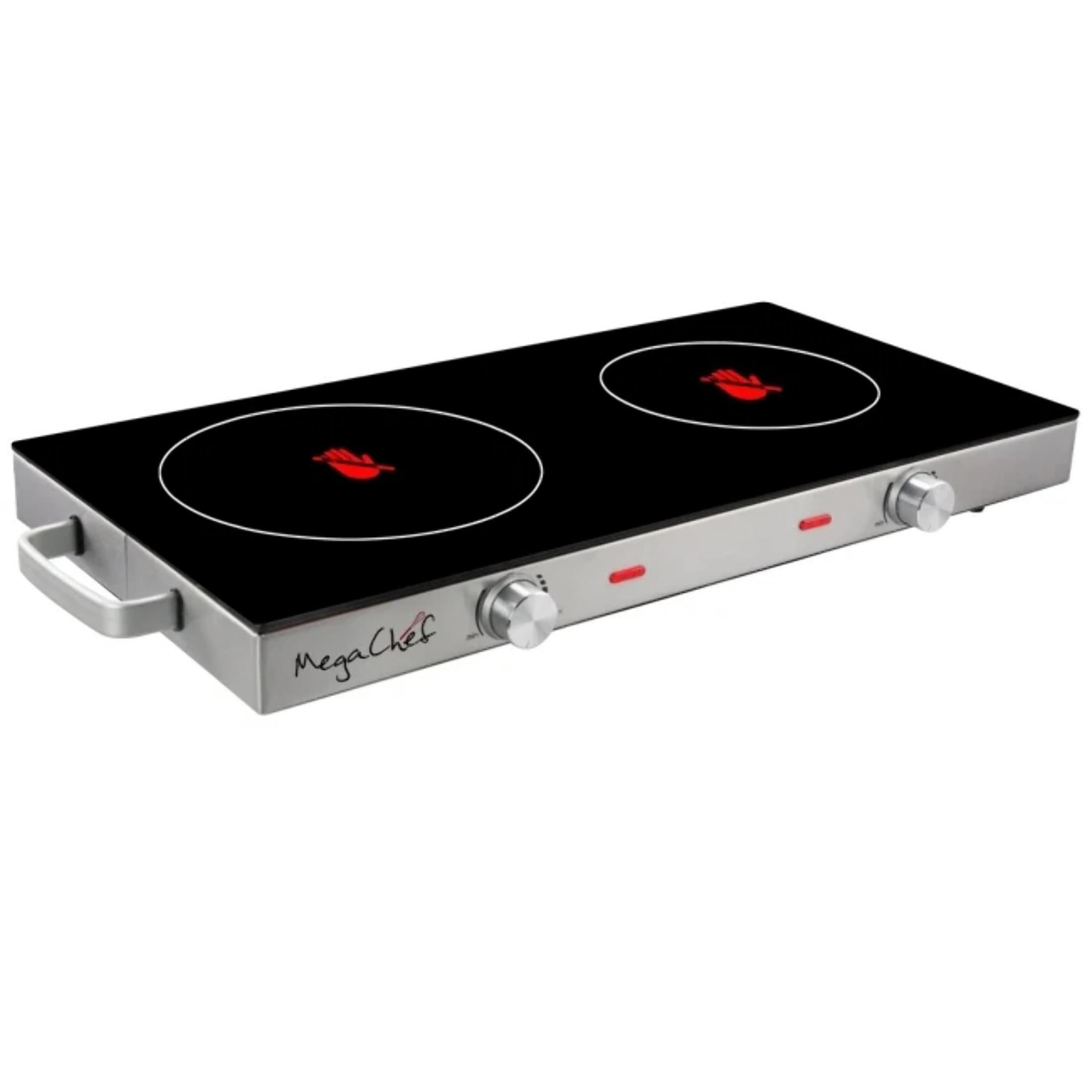 MegaChef Portable Electric Dual Countertop Ceramic Infrared Double Cooktop Walmart