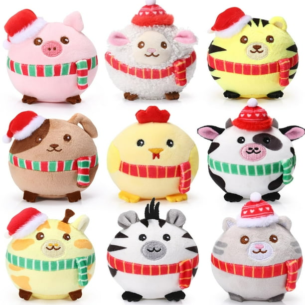 Set de regalo Skylety Mini de 8 cm con forma de animal de peluche, Farm Forest, 9 unidades