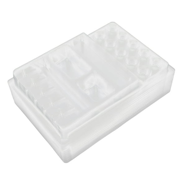 25pcs Disposable Tattoo Ink Cup Tray Professional Plastic Tattoo Cartridge Needle Pigment Holder Stand