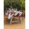 thumbnail image 2 of Outdoor Tablecloth with Umbrella Hole & Zipper, Brown Palm Tree Rectangle Tablecloth 60x102 Inch, Summer Botancial Tropical Farmhouse Patio Table Cover Waterproof Table Cloth for Picnic/Party, 2 of 7