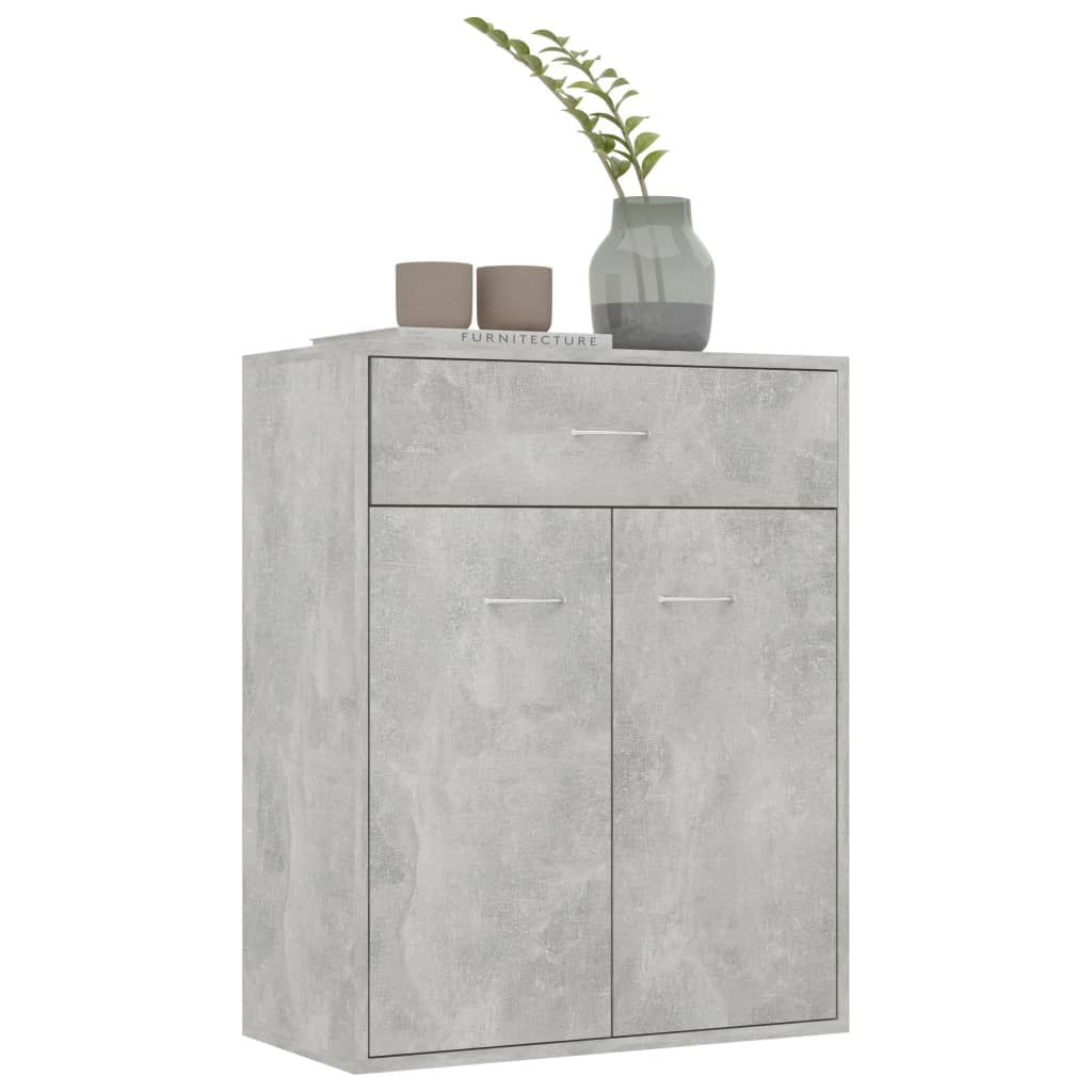 Canddidliike Kitchen Sideboard Floor Storage Cabinet with 2 Doors and 1 Drawers for Dining Room, Hallway - Light Gray