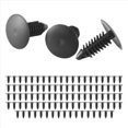 thumbnail image 2 of 100x Plastic Bumper Fastener Rivet Clips Auto Body Clips Black, 2 of 5