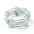 thumbnail image 1 of HOOUN Natural Aquamarine Gems Stone bangle Adjustment bracelet Balancing, 1 of 1