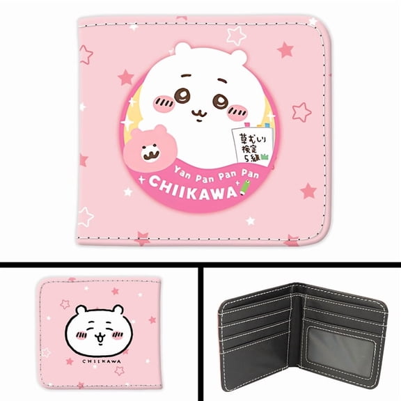 Chiikawa Wallet Cute Cartoon Hachiware Pu Short Purse Card Bag Girls Portable Coin Wallet Birthday Present