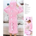 thumbnail image 3 of Boys' Girls Plush Hooded Bathrobe - Dinosaur Fleece Sleep Robe, 3 of 6