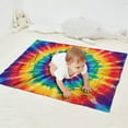 thumbnail image 2 of Colorful Rainbow Tie Dye Spiral Pattern Blanket,Comfortable Soft Flannel Throw Blanket,All Season,Warm Lightweight Blankets for Sofa Bed Couch Living Room Chair,30"x40", 2 of 4