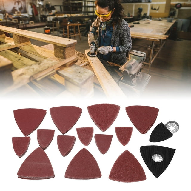 Oscillating Tool Sanding Pad Kit, Oscillating Tool Pad Professional Versatile Trimming Industrial 60 80 120 180 240 Grit for Abrasive Tools