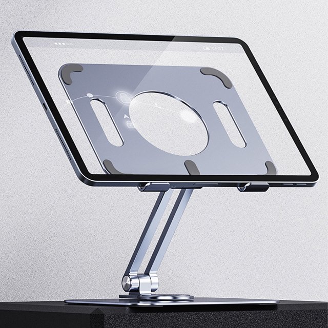 Support de Tablette Pliable à Angles Multiples, Hauteur Ajustable, Support en Alliage d'Aluminium, Support de Tablette, Montage pour la Maison, de Bureau, Mains Libres, Support pour Ordinateur Portable, Cadeaux, Argent