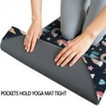 thumbnail image 3 of Blue Cartoon Unicorn Moon Rainbow Ice Cream Pattern Hot Yoga Mat Towel Non Slip for Hot Yoga - Quick-Drying Yoga Mat Cover with 4 Corner Pockets with Travel Bag - Hot Yoga Towel Non Slip 70"x26", 3 of 6