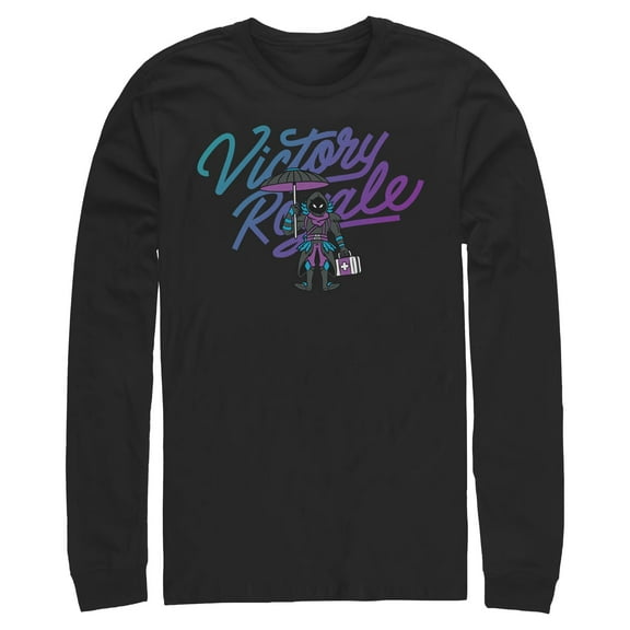 Mens Fortnite Raven Victory Royale Long Sleeve Shirt