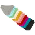 thumbnail image 5 of Alyce Intimates Women's Cotton Bikini, 12 Pack, Assorted Colors, 5 of 13