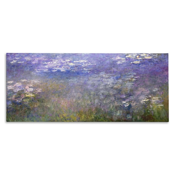Stupell Industries Classic Monet Pond Lilies Landscape & Nature Painting Wrapped Canvas Art Print Wall Art, 24 x 10