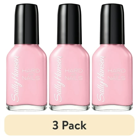 (3 pack) Sally Hansen Hard as Nails Nail Polish, Hard Core Party, 0.45 oz, No Chipping or Splitting