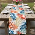 thumbnail image 6 of Table Runners 120 Inches Long Dress Scarves, Tropical Botanical Farmhouse Coffee/Dining/Kitchen Table Decor Table Runner for Living Room, Summer Colorful Palm Leaves Boho 13x120 Inch, 6 of 9