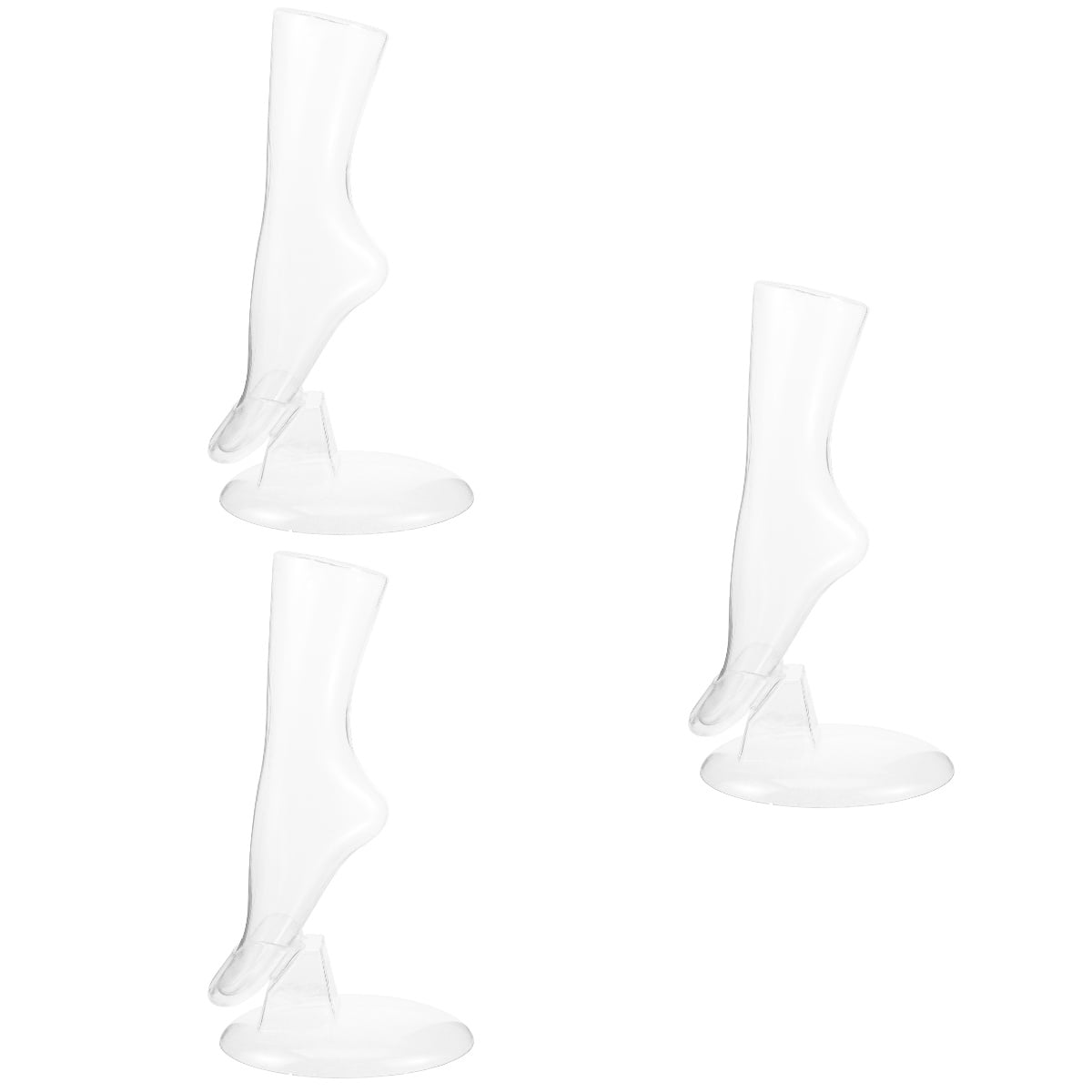 3pcs Reusable Sock Display Mannequin Feet Stand for Socks Presentation and Retail Showcase Holder