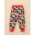 thumbnail image 5 of Seyurigaoka 2 Pcs Baby Kids Pants Suit Long Sleeve Hooded Halloween Print Loose Tops + Fall Casual Long Jogger Pants for 12M-5Y Toddler Girls Boys, 5 of 9