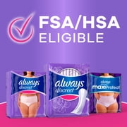 Always Discreet Adult Incontinence Pads for Women, Ultimate Absorbency, Long Length, Postpartum Pads, 112 Count