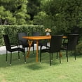 thumbnail image 1 of vidaXL 7 Piece Garden Dining Set Black, 1 of 5