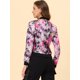 thumbnail image 4 of Dde San Patricio ChaqueDe Bombardero Floral LigeCon CremalleY Cuello Alto PaMujer FucsM, 4 of 6