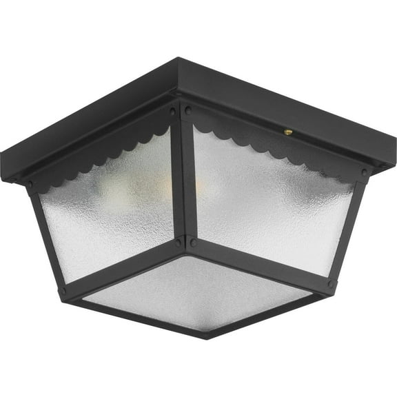 Two-Light 9-1/4" Flush Mount for Indoor/Outdoor use