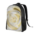 thumbnail image 2 of Gaeub White Rose Print Unisex Backpacks, College Bookbag,Daypack with Padded 15" Laptop Sleeve,for School, Work, and Travel, 2 of 8