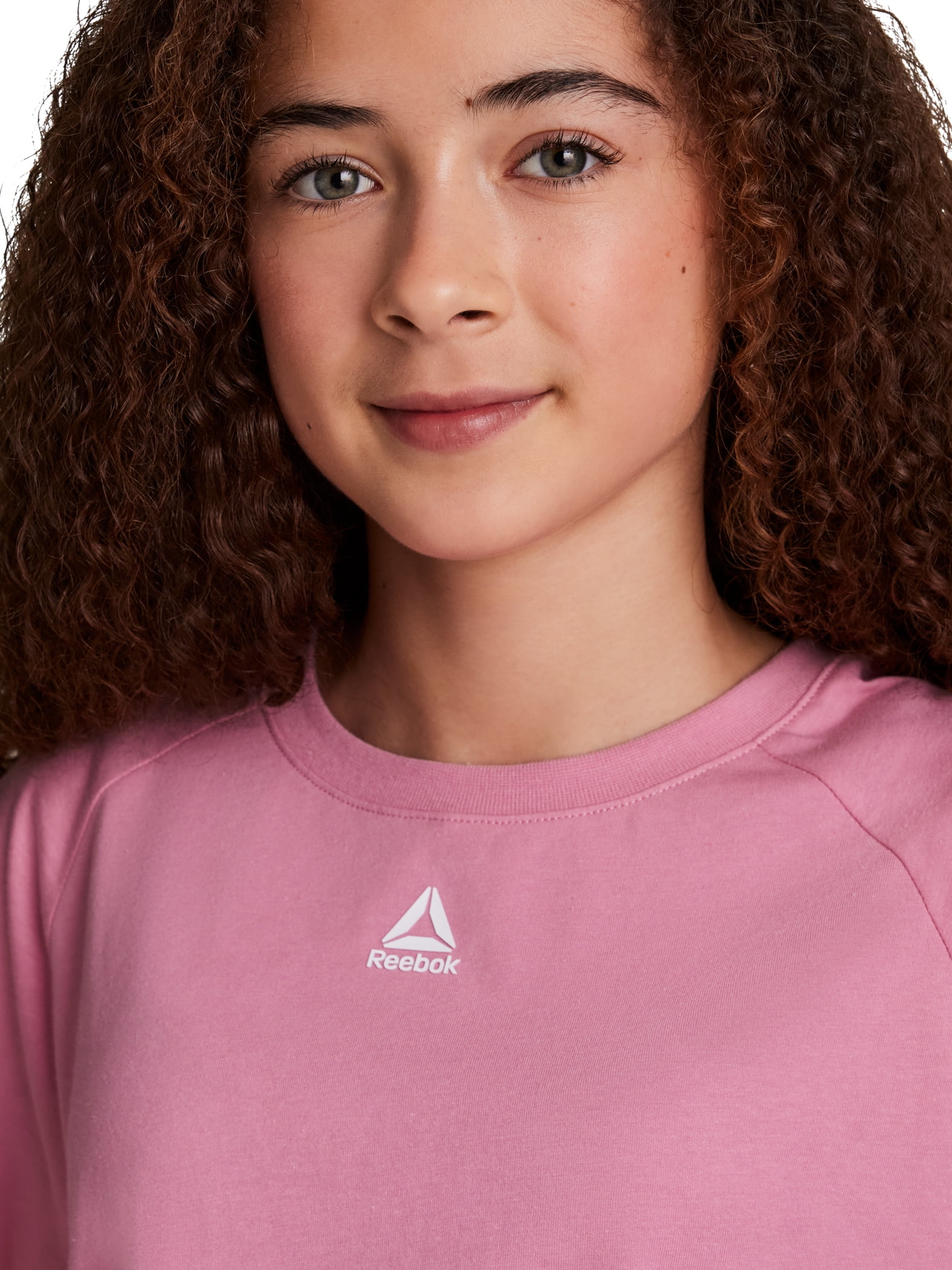 Reebok Girl’s Athletic Boxy Short Sleeve Graphic T-Shirt, Sizes 4-18