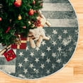 thumbnail image 5 of FMSHPON American Flag Tree Skirt Independence Day Xmas Christmas Tree Skirt Stand Mat for Holiday Party Decoration Indoor Outdoor 48 inches, 5 of 6