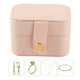 thumbnail image 1 of Joyero De Viaje De Piel Sintética, Pequeño Organizador Para Mujeres Y Niñas, Mini Estuche Portátil De Doble Capa Para Pendientes, Anillos, Pulseras, Con Espejo, Regalo Ideal, 1 of 7