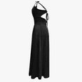 thumbnail image 3 of ZOELNIC Women's Sexy V Neck Maxi Dress Spaghetti Strap Sleeveless Backless High Slit Long Dress Summer Party Cocktail Dress, L, 3 of 8
