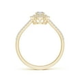 thumbnail image 2 of ANGARA Natural Double Halo Diamond Split Shank Ring in 14K Yellow Gold for Women (Size-4mm| Color-I-J| Clarity-I1-I2) | April Birthstone, Anniversary, Jewelry Gift for Women | Natural Diamond Ring, 2 of 9