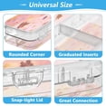 thumbnail image 4 of Plastic Pencil Box Large Capacity Pencil Boxes Clear Boxes with Snap-Tight Lid Stylish Office Supplies Storage Organizer Box Autumn Leaves Falling, 4 of 7