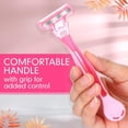 thumbnail image 2 of 30 Pcs Women's Disposable Razors Bulk 3 Blades Sensitive Skin for a Smooth and Comfortable Shave, 2 of 5