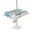 LightBLue, variant on Outdoor Tablecloth with Umbrella Hole for Patio/Picnic/Party/Camping, Summer Nautical Waterproof Table Cloth Rectangle Table Cover Washable, Happy Summer Coastal Blue Wooden (60"x 120")