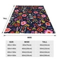thumbnail image 3 of Salouo Dancing Skeletons Floral Garden Print Bed Blankets,Flannel Blanket Comfortable Air Conditioning Blanket Lightweight Blanket for Sofa Bed Travel & Couch -80"x60", 3 of 8