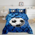thumbnail image 2 of Erosebridal Football Comforter Sets Queen Size,Geometric Hexagon Bedding Queen Comforter Set,Sport Decor,Reversible,Super Cozy,3-Piece, 2 of 7