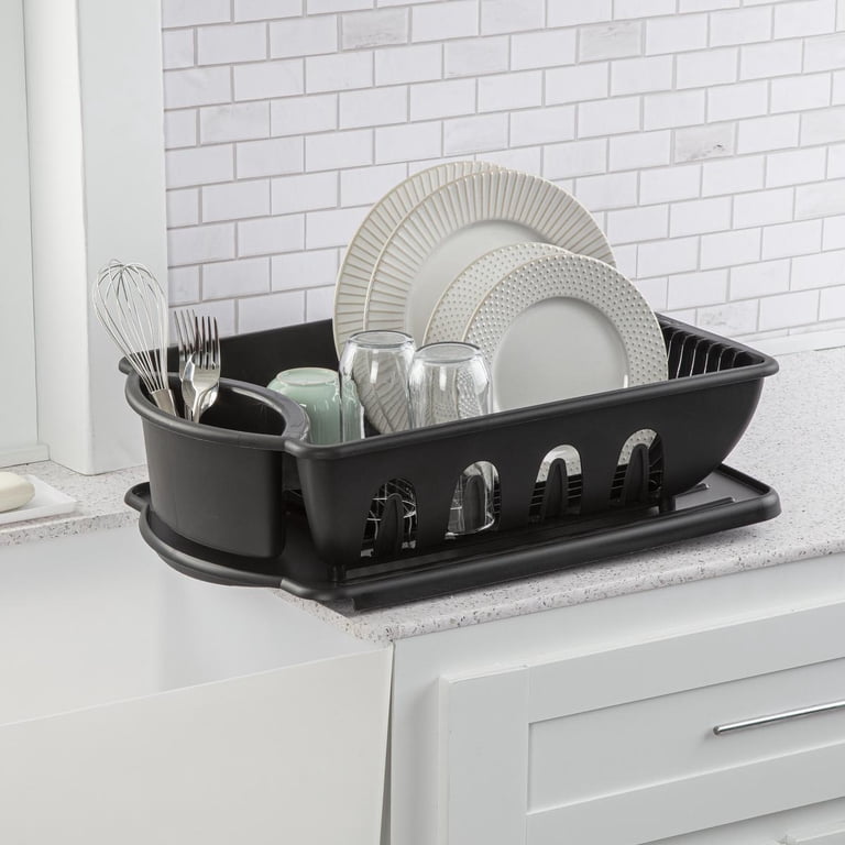 Tribello 2-Piece Sink Dish Drying Rack Set, Black photo 2