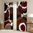 thumbnail image 2 of Manfei Retro Circle Pattern Curtains Pack of 2 (42x84 Each),Modern Abstract Geometric Curtains Blackout,Red Brown Bedroom Curtains For Teens,Luxury Bedroom Decor, 2 of 6
