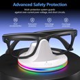 thumbnail image 4 of Charging Station for Meta Wayfarer/Skyler/Headliner, Portable Charging Dock Compatible with Oakley Meta HSTN, RGB Travel Charging Stand with Cable, LED Indicator, White, 4 of 7