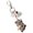 A, variant on Home Decor Cute Opossum Keychain Inspirational " Hanging On" Charm Handmade For Housewarming Decor Clear