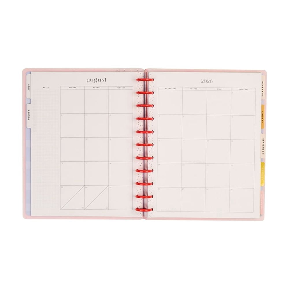 The Happy Planner Colorblock Pop Big Teacher Planner, July 2026–June 2027, 12-Month Disc Bound Planner with Stickers & Bonus Months
